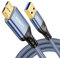 XGMATT USB 3.0 Micro B Kabel 1M USB 3.0 Stecker auf Micro B Stecker Datenkabel Externes Festplattenkabel Kompatibel mit Toshiba,WD,Seagate Festplatte,Samsung Galaxy S5/ Note 3/Note Pro 12,2,Blau