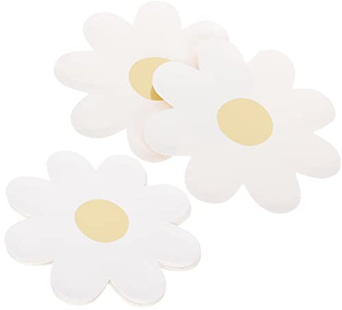 BESTonZON 20 Stück Papier-Gänseblümchen-Teller Einweg-Teller In Blumenform Dessert-Vorspeisen-Kuchenteller Paert-Geschirr Für Babyparty Picknick Geburtstagszubehör