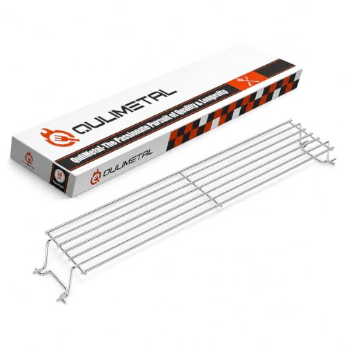 QuliMetal 63,5cm Warmhalterost für Weber Spirit 300 Serie (Frontbedienung) | Ersatz für 7641 Spirit/Spirit II 300 E/S/SP-310/320/330/700/900 Edelstahl 63,5×12,7×5,8cm Warmhaltefläche