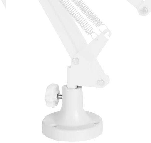GEEKRIA for Creators Microphone Table Flange Mount Adapter, Metal Table Mount Clamp with Adjustable Interface Aperture Compatible with TONOR T20, Aokeo AK-35, InnoGear Microphone Arm (White)