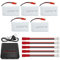 sea jump 5PCS 3.7V 1200mAh 30C Lipo Battery RC Drone Battery with 5in1 Charger JST Plug Suitable for MJX T04 T05 T25 V2400HD V2450FPV V2450GPS X900 X9TW RC Quadcopter Battery
