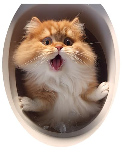 Smileshiney 3D Wild Animals Toilet Seat Sticker - 3D Wild Animals Toilet Seat Sticker, Wild Animals Toilet Lid Sticker Toilet Lid Bathroom Toilet Sticker Funny Toilet Lid Sticker