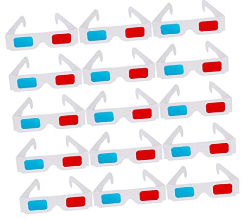 CAXUSD 40St 3D-Brille aus Papier Anaglyphenbrille Pappe 3D-Sonnenbrille aus Papier Gläser 3D-Brille Anaglyph rot blau 3D-Brille Anaglyphenpapier Universal- Karton Video