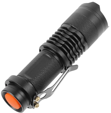 Angoily 7w Wasserdichte Outdoor Led-taschenlampe Mit Einstellbarem Fokus Und Lichtmodi Zoombar Mini Weiß Lumen Aluminiumlegierung Batterie Nicht Enthalten Clip Enthalten