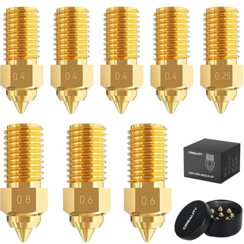 Creality Offiziell High-Speed Messing Düse Kit Ender 3 V3 SE Düsen 8Pcs für Ender-3 V3 SE/Ender 5 S1, Ender 7 3D Drucker