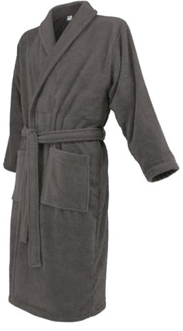 Celodoro Bademantel für Damen und Herren - Anthrazit XL