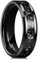 King Will 6mm Mens Wedding Band Black Plated Tungsten Wedding Ring for Men Silver Meteorite Inlay High Polished Engagement Ring Daily Wear?Galaxy Collection W(11.5)