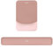 MOSISO Wrist Rest Support for Mouse Pad&Keyboard Set, Rectangular Ergonomic Mousepad Non-Slip Base Home/Office Pain Relief&Easy Typing Pad with Neoprene Cloth&Raised Curved Memory Foam, Salmon Pink