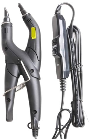 MZZYG Plancha para Extensiones de Cabello Extensión De Cabello, Herramientas De Unión De Queratina Y Calor, Conector De Fusión De Temperatura Ajustable, Máquina De Salón De Unión De Queratina(Black)