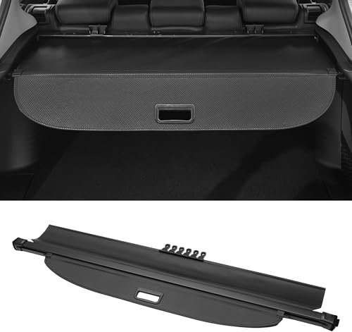 Motoforti Cubierta De Carga Retráctil Para Maletero Para Volvo Xc90 2003-2014 Estante De Equipaje De Maletero Trasero Protector De Seguridad De Sombra Lienzo Fibra De Carbono Negro