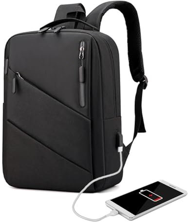 Mochila impermeable antirrobo para computadora portátil - Bolsa de viaje aprobada por aerolíneas con puerto de carga USB | Mochila versátil para la universidad y la escuela para hombres y mujeres.