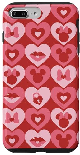 iPhone 7 Plus/8 Plus Disney Mickey and Minnie Mouse Valentine’s Day Heart Pattern Case