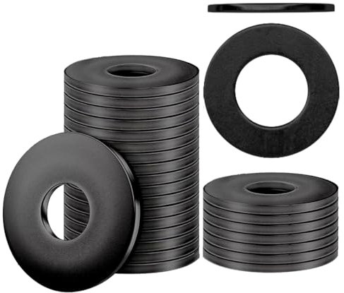 YOYEAH 25 Pezzi rondelle m8 Nere, Acciaio Inox A2 V2A, rondelle, Corpo rondelle Inox per Viti, Dadi e Barre filettate.
