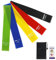 WOLMIK Fitnessbänder [5er Set] Widerstandsbänder mit 5 Stufen, 100% Latex Fitnessband Resistance mit Übungsanleitung & Tragebeutel, Gymnastikband für Muskelaufbau, Yoga