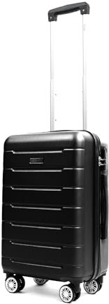 Easy Move ABS Hartschalenkoffer - Reisekoffer mit 360° Rädern, Zahlen-Schloss -, Hartschalenkoffer, Luggage, Trolley Koffer (Black, Medium 54cm)