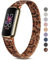 Metallband für Fitbit Luxe, Damen und Herren, Edelstahl, verstellbare Ersatzbänder für Fitbit Luxe/Luxe Special Edition Fitness Tracker (Leopard)