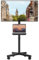 Supporto-TV-da Pavimento con Ruote per Schermi 23-60 Pollici – Mobile Porta TV Regolabile in Altezza con Ripiano Multimediale, Compatibile VESA fino a 400x400 mm, Portata Massima 40 kg, Nero
