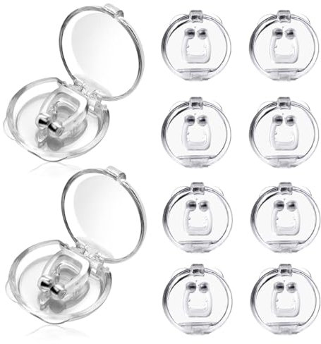 IKOPFLN 10 Stück Schnarchstopper Anti Schnarch,Anti Schnarch Magnet Nasenclip,Schnarchen Stopper Nasenklammer Nasendilatator Verhindern Effektiv Schnarchen,Schlafapnoe&Schweres Atmen