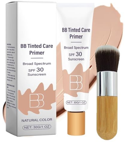 BB Blur Getönte Feuchtigkeitscreme LSF 30, BB Getönte Pflegegrundierung Mit Pinsel, BB Getönte Pflegegrundierung, BB Cream Getönte Feuchtigkeitscreme (Natürlich)