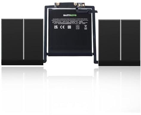 BATTREVO A1819 49.29Wh Hochleistung Laptop Akku Ersatz für MacBook Pro 13'' A1819 A1706 (Ende 2016 Mitte 2017) Touch Bar EMC 3071 3163（4320mAh /11.41V）