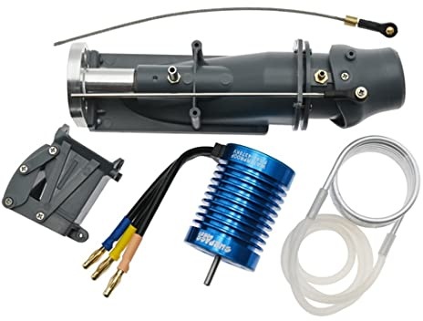 Reinscer Pompe à jet d'eau avec moteur 3650 Brushless + veste de refroidissement pour bateau RC Jet