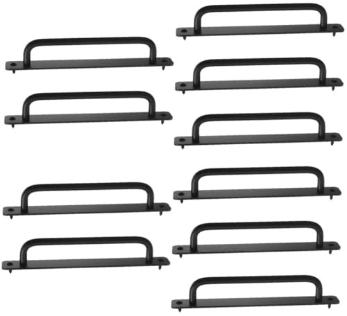 NUOBESTY 5 set Maniglia In Lega Di Alluminio Per Cancelli Porte Scorrevoli Capannoni Porte Da Garage Maniglie Per Porte Maniglie Per Porte Nere 2 pezzi*5