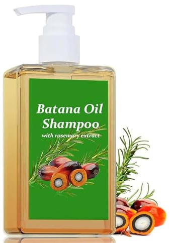 Batana Oil Shampoo, Batana Shampoo für Haare, Bio Haarwuchsshampoo mit Rosmarinöl, Rizinusöl und Batanaöl, Haar mit Feuchtigkeit, Weiches Haar (1PC)