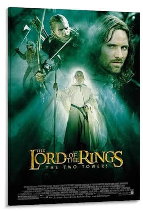 Filmposter Der Herr der Ringe Die zwei Türme (2) Klassisches Filmposter auf Leinwand, Kunst, Gemälde, Büro, Zuhause, Wanddekoration, 20 x 30 cm
