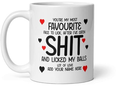 You Are My Most Favourite Face to Lick Coffee Mug – Funny Dog Lover Gift for Women & Men – Humor Pet Owner Cup –Unique Puppy Love Present – Mug for Pet Moms, Dads, Friends, Coworkers, Birthday