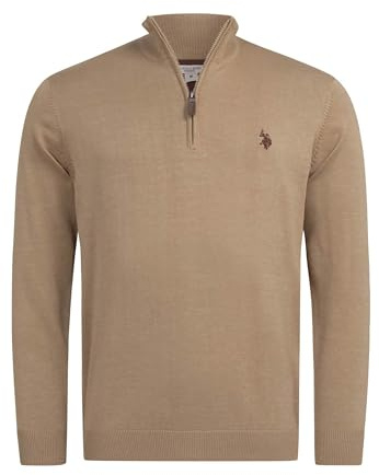 U.S. POLO ASSN. Herren Pullover (S-3XL) Classic Fit mit Half-Zip Reißverschluss und Stehkragen P010