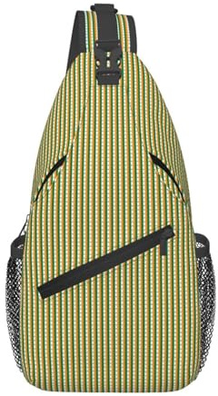 PPHGUT Brusttasche mit irischem Flaggenaufdruck, für Damen und Herren, Tagesrucksack, Umhängetasche, Rucksack, Arbeit, Outdoor, Reisen