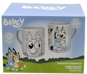 CYPBRANDS - Blue Tasse à peindre, activités créatives, multicolore, produit officiel