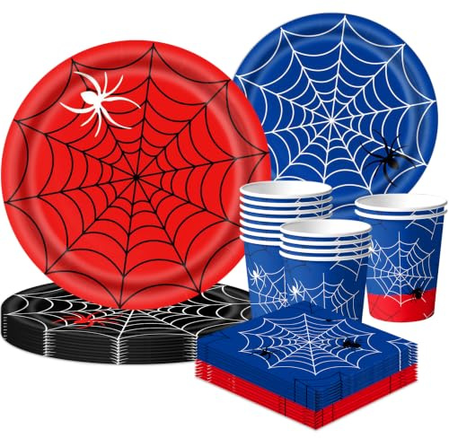 Partygeschirr Set,50 Stück Kindergeburtstag Geschirr Set | Partygeschirr Kindergeburtstag,Partygeschirr Geburtstag,Geburtstag Deko,Mit Teller Becher Servietten,Party Geschirr für 10