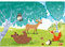 Runa Art Fototapete Kinderzimmer Waldtiere 352 x 250 cm Vlies Tapeten XXL Moderne Wandtapete Babyzimmer Grün Braun 9122011a