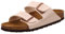Birkenstock Arizona Birko-Flor, Sandali a Punta Aperta Donna, Bianco Pearl White Pearl White, 38 EU
