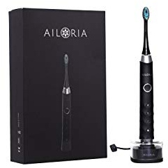 AILORIA Shine Bright SB-180B Elektrische Zahnbürste Schallzahnbürste Schwarz, Silber