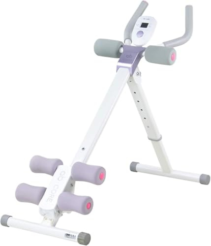 leikefitness Height Adjustable Ab Trainer Abdominal Whole Body Workout Machine Waist Cruncher Core Toner, Leg, Thighs, Buttocks Shaper with LCD Monitor AB9300