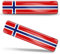 Biomar Labs® 2 x Aufkleber 3D Gel Silikon Stickers Norway Flag Norwegen Norwegische Flagge Fahne Autoaufkleber F 15