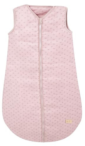 roba Babyschlafsack Lil Planet für Neugeborene - 90 cm - Ganzjahres Schlafsack aus Bio Baumwolle - Musselin GOTS - Rosa / Mauve