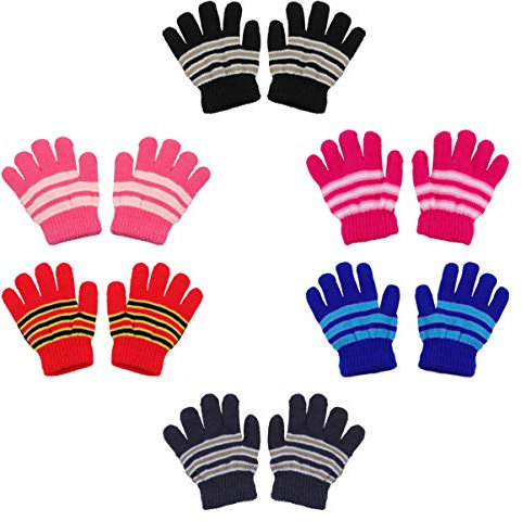 BESPORTBLE 6 Paar Kinderhandschuhe Volle Finger Strickhandschuhe Warmer Handschuh für Jungen Und Mädchen