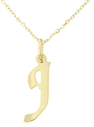 forme di Lucchetta Schmuck, Goldkette Damen 375 Echtgold, für Damen Kette mit Anhänger Buchstabe Initialen Namen A B C D E F G H I J K L M N O P Q R S T U V Y X Z aus 9 Karat Gelbgold – 45