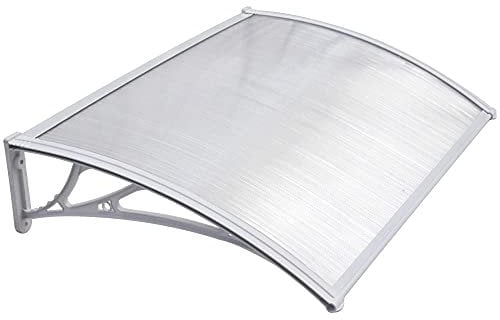 Costoffs Front Door Canopy Outdoor Awning Rain Cover Window Garden Shelter Porch Awning Shelter Patio Roofing Sun Rain Protection, White