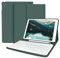 zoyu Keyboard Case for iPad 10.2 inch with Pencil Holder, Soft TPU Back Stand Cover with Magnetically Detachable Wireless Keyboard for iPad 9th / 8th / 7th Generation (2021/2020/2019), Dark Green