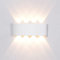 LED Wandleuchte Aussen 8W Wandleuchte Innen Außenleuchte Wasserdicht IP65 Außenlampe Modern Up Down Aluminium LED Wandbeleuchtung Innen & Außen Warmweiß Wandlampe Innen Wohnzimmer -Weiß