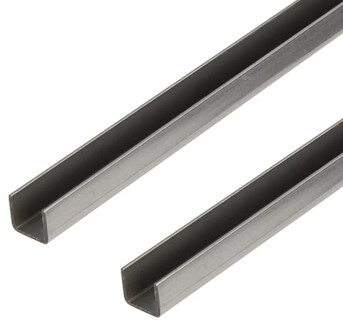 Alberts 423902 U-Profil | Stahl | 1000 x 20 x 20 mm | 2er Set