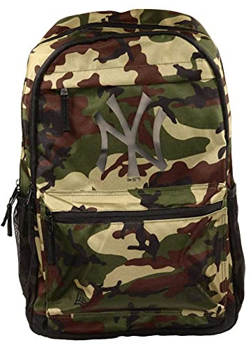 New Era New York Yankees MLB Delaware Pack All Over Print Woodland Camouflage Rucksack - One-Size