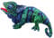 Große Kreaturen – Chamäleon-Handpuppe (blau-grün)