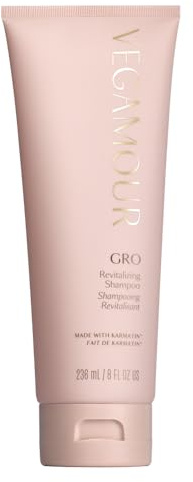 VEGAMOUR Revitalisierendes Gro-Shampoo, das dickeres und voluminöses Haar begünstigt, sulfatfreies Shampoo