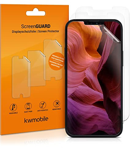 kwmobile 3X Pellicola Salvaschermo Compatibile con Apple iPhone 16e / iPhone 14 / iPhone 13 Pellicola - Film Protettivo Telefono - Protezione AntiGraffio Display Smartphone