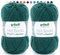 theofeel Set | 2x50g Sockenwolle mit Kaschmir grün | Gründl Hot Socks Pearl 08 | Merino Sockengarn mit Cashmere zum Stricken oder Häkeln